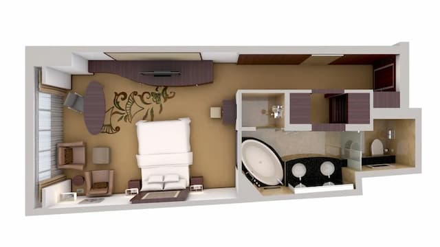 콘래드 두바이-이그제큐티브룸, 킹사이즈침대 1개-3