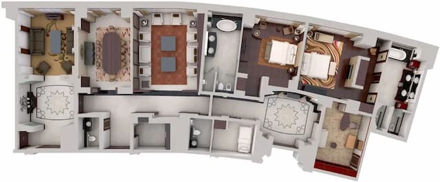 콘래드 두바이-로열 스위트, 침대(여러 개) (Lounge Access)-4