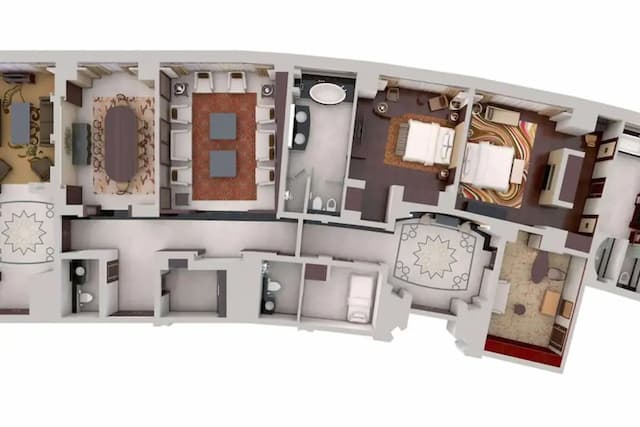 콘래드 두바이-로열 스위트, 침대(여러 개) (Lounge Access)-2