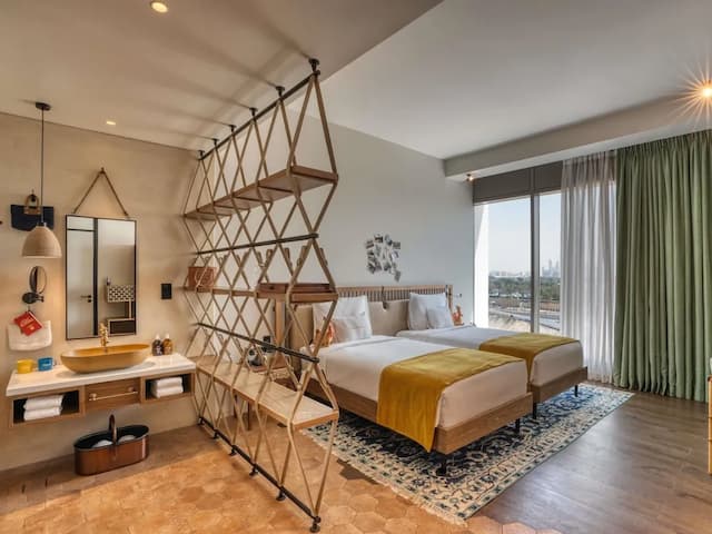 25 アワーズ  ホテル ドバイ ワン セントラル-ツインルーム シングルベッド 2 台 (Glamping)-1