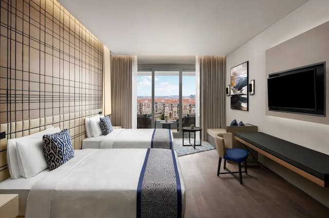 JW Marriott Hotel Istanbul Marmara Sea-华丽客房, 2 张单人床, 城市景观-1