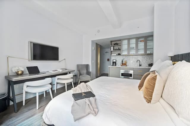 Sonder City Hall Park-經典開放式客房, 1 張特大雙人床, 簡易廚房-11