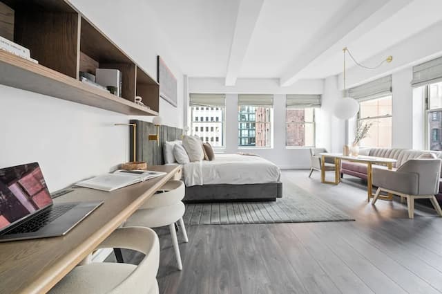 Sonder City Hall Park-豪華開放式客房, 1 張特大雙人床, 廚房-9