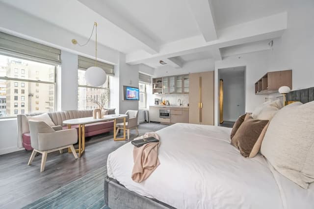 Sonder City Hall Park-豪華開放式客房, 1 張特大雙人床, 廚房-1