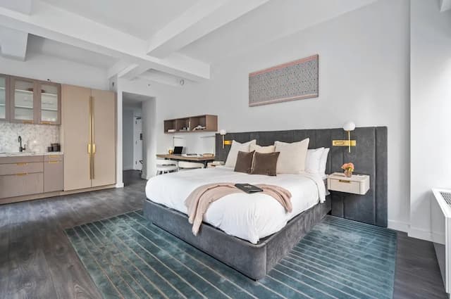 Sonder City Hall Park-豪華開放式客房, 1 張特大雙人床, 廚房-12