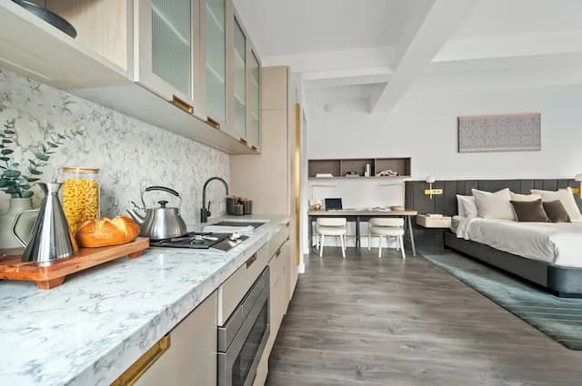 Sonder City Hall Park-豪華開放式客房, 1 張特大雙人床, 廚房-6