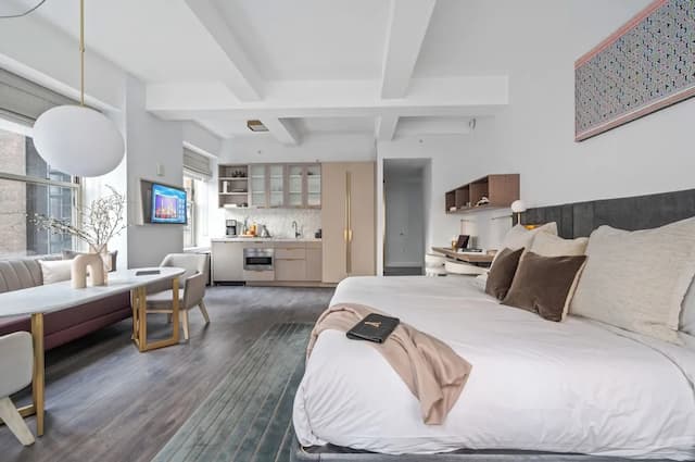 Sonder City Hall Park-豪華開放式客房, 1 張特大雙人床, 廚房-15