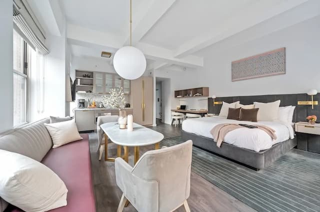 Sonder City Hall Park-豪華開放式客房, 1 張特大雙人床, 廚房-10