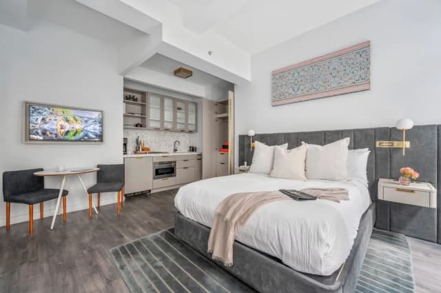 17John-Classic Studio, 1 Queen Bed, Kitchen-6