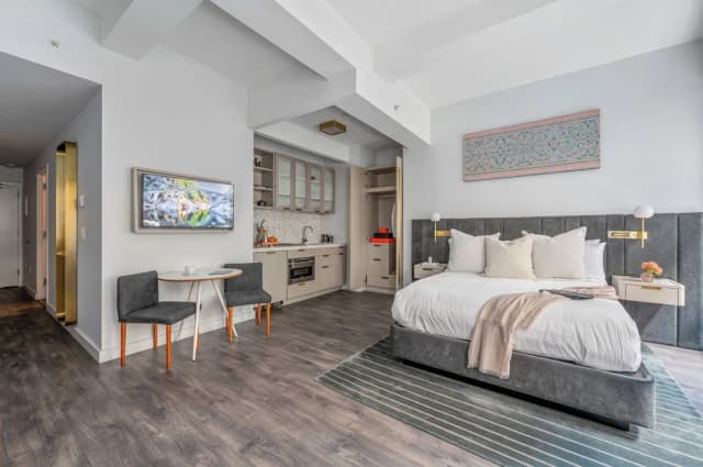 17John-Classic Studio, 1 Queen Bed, Kitchen-4