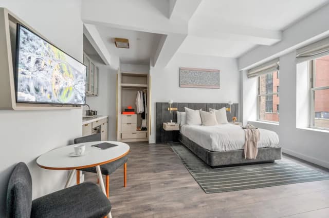 17John-Classic Studio, 1 Queen Bed, Kitchen-9