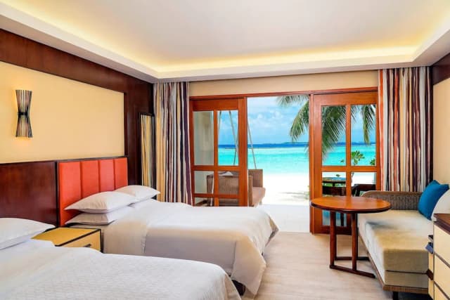 Sheraton Maldives Full Moon Resort & Spa-Deluxe Room, 2 Double Beds, Beach View-1