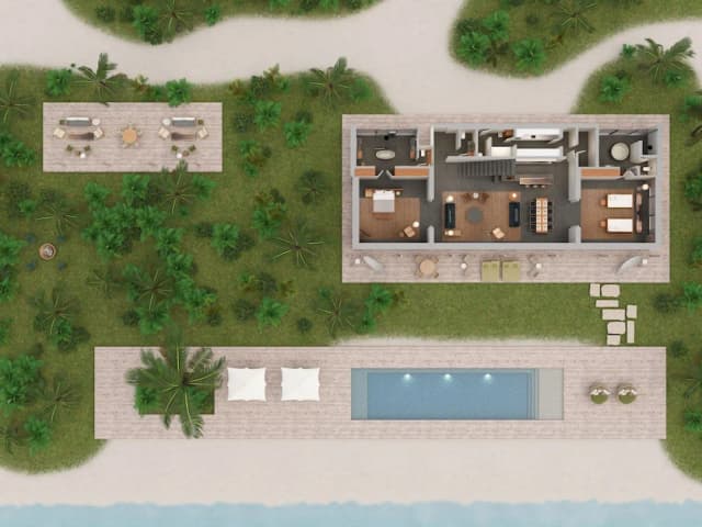 馬爾地夫 Patina 飯店, 法里群島-客房 (The Beach House)-2