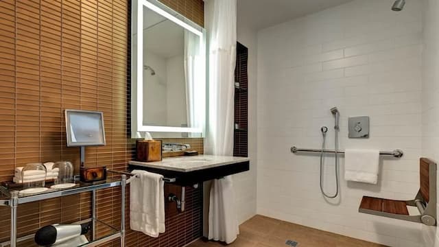 ホテル X トロント, ア ディスティネーション バイ ハイアット ホテル-デラックス ルーム キングベッド 1 台 車椅子で利用可能なシャワー-6