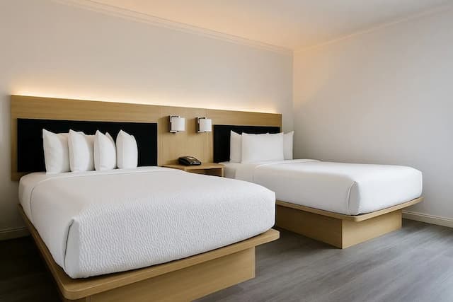 洛杉磯西市中心溫德姆華美達酒店-客房, 2 張標準雙人床, 可攜帶寵物-2