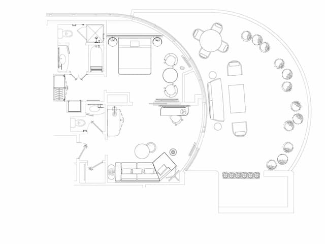 Sofitel New York-套房, 1 张特大床, 露台-5