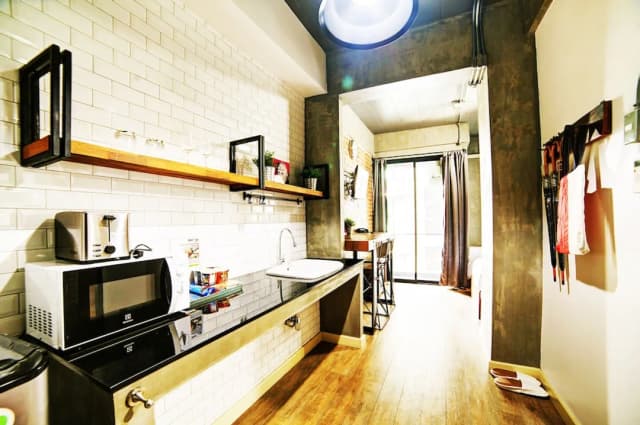 V38 出租酒店-時尚雙床房, 露台, 城市景-2