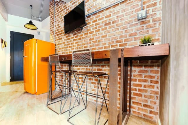 V38 出租酒店-時尚樓中樓客房, 露台, 城市景-4