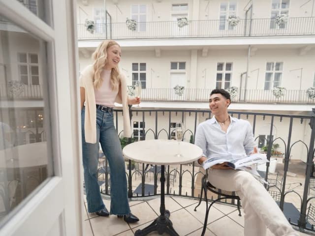 布拉格莫紮特飯店-奢華套房, 1 張特大雙人床, 陽台-4