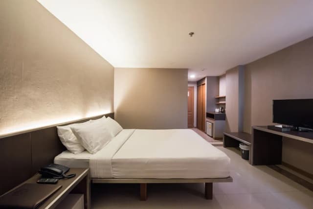 曼谷城市套房酒店-豪華雙人房-5