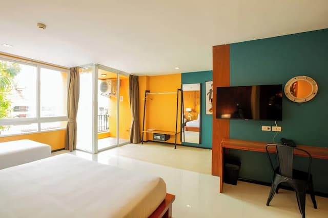 自我風格飯店-豪華三人房, 陽台-11