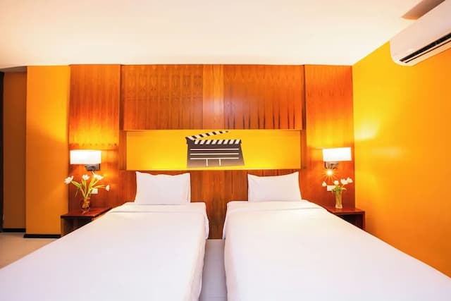 自我風格飯店-標準雙床房, 陽台-1