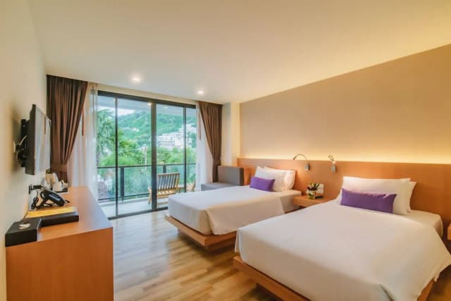 The Lunar Patong-Executive Twin Room with Pool View-1
