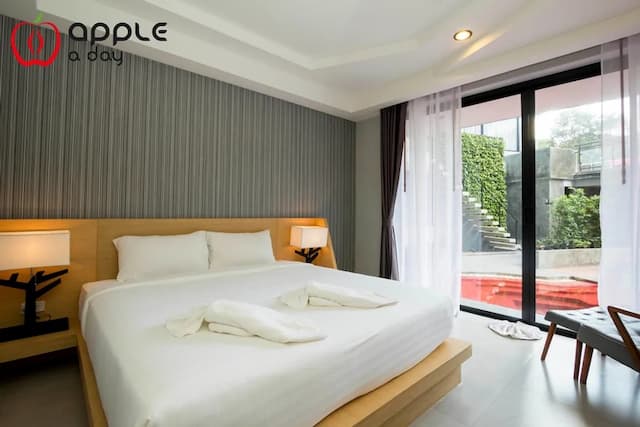 Apple A Day Resort Krabi Aonang Beach-华丽客房, 1 间卧室, 使用泳池, 泳池景观-4