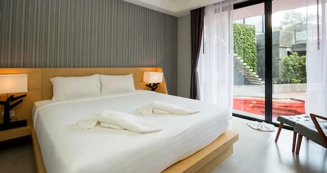 Apple A Day Resort Krabi Aonang Beach-华丽客房, 1 间卧室, 使用泳池, 泳池景观-5