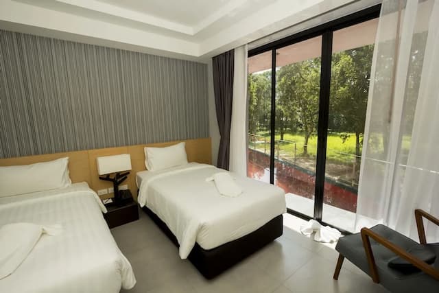 Apple A Day Resort Krabi Aonang Beach-华丽客房, 1 间卧室, 使用泳池, 泳池景观-6