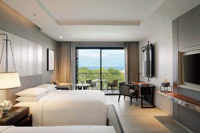 華欣萬豪水療度假酒店-客房, 2 張標準雙人床 (Sea View)-1