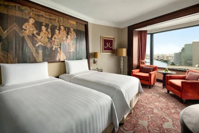 Shangri-La Bangkok-俱乐部客房, 2 张单人床 (Shangri-La Wing Horizon)-1