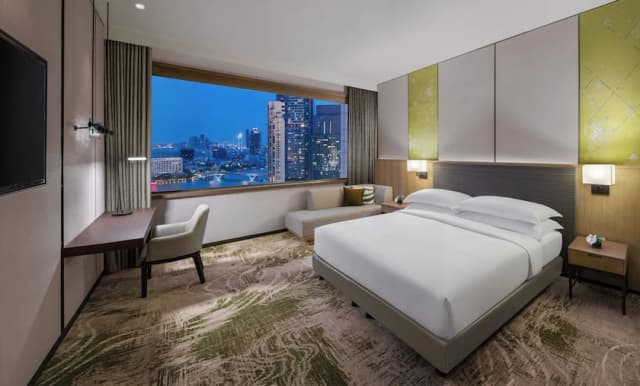 曼谷千禧希爾頓酒店-特級客房, 1 張特大雙人床, 河景-7