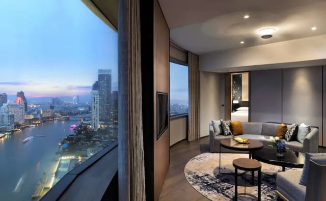 曼谷千禧希爾頓酒店-全景套房, 1 張特大雙人床, 可使用俱樂部酒廊, 行政樓層-4