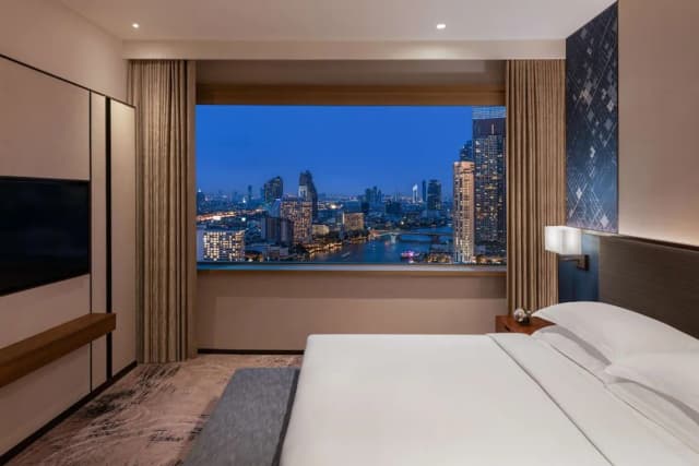 曼谷千禧希爾頓酒店-全景套房, 1 張特大雙人床, 可使用俱樂部酒廊, 行政樓層-3