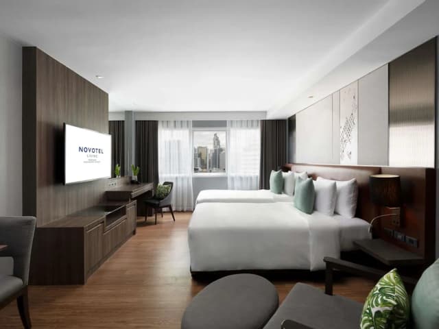 曼谷素坤逸傳承諾富特生活飯店-豪華開放式客房, 2 張單人床-5