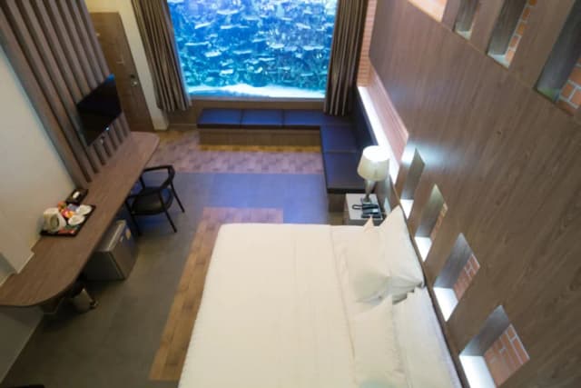 V20ブティックジャクージホテル-Aquarium Suite, 1 King Bed-5