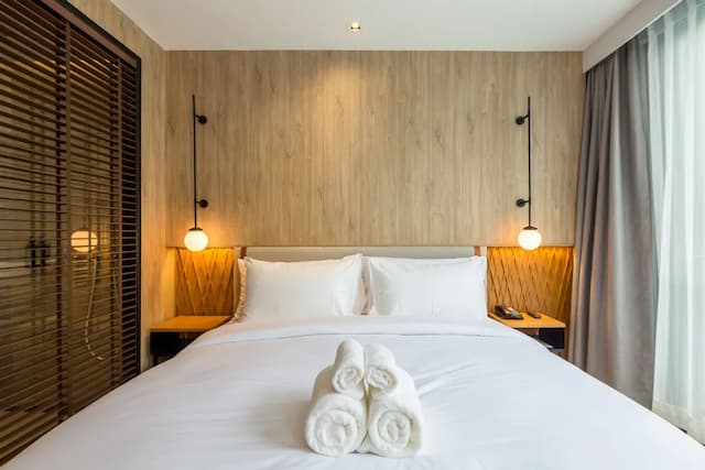 曼谷工匠飯店-高級客房, 1 張特大雙人床, 泳池景觀-2