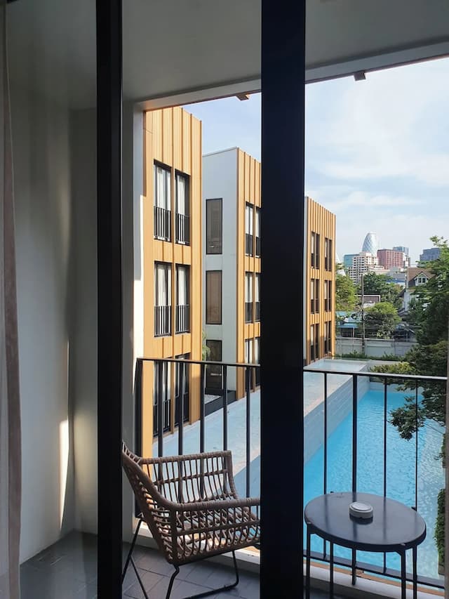 曼谷工匠飯店-特色客房, 1 張特大雙人床, 陽台-3