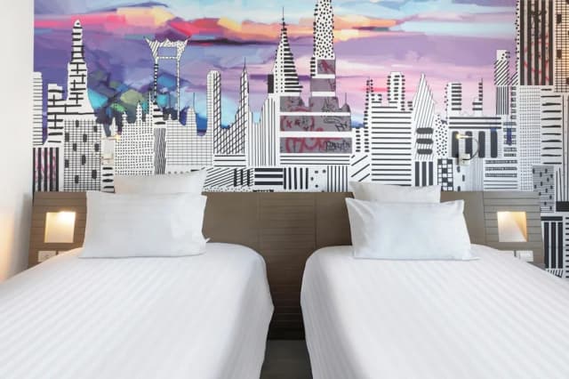 노보텔 방콕 온 시암 스퀘어-슈피리어룸, 싱글침대 2개-3