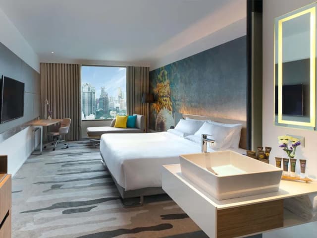 曼谷素坤逸 4 巷諾富特飯店-豪華客房, 1 張特大雙人床, 浴缸 (Grand)-4