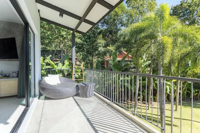 甲米阿娜娜亭閣 - SHA Extra Plus 認證-行政開放式套房, 1 張特大雙人床, 陽台, 泳池景觀-18