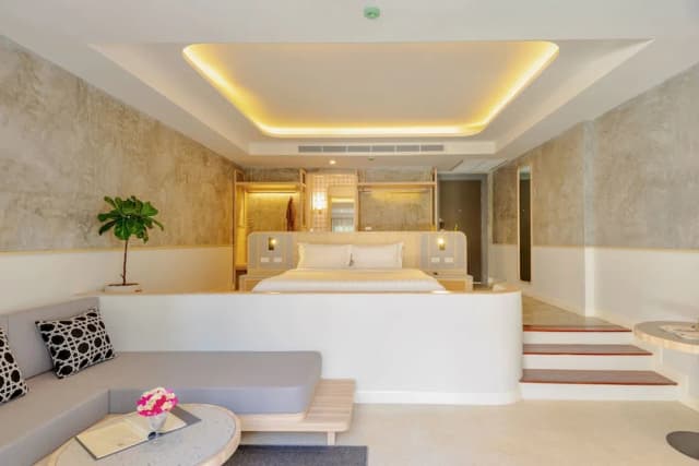 甲米阿娜娜亭閣 - SHA Extra Plus 認證-行政開放式套房, 1 張特大雙人床, 陽台, 泳池景觀-4