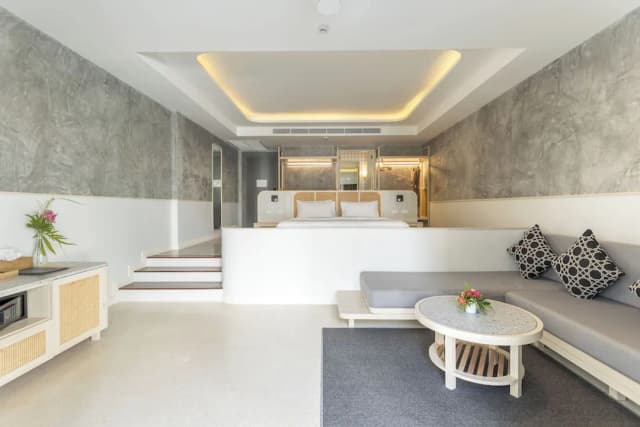 甲米阿娜娜亭閣 - SHA Extra Plus 認證-行政開放式套房, 1 張特大雙人床, 露台, 池畔-23