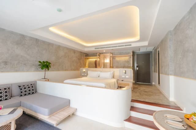 甲米阿娜娜亭閣 - SHA Extra Plus 認證-行政開放式套房, 1 張特大雙人床, 露台, 池畔-2