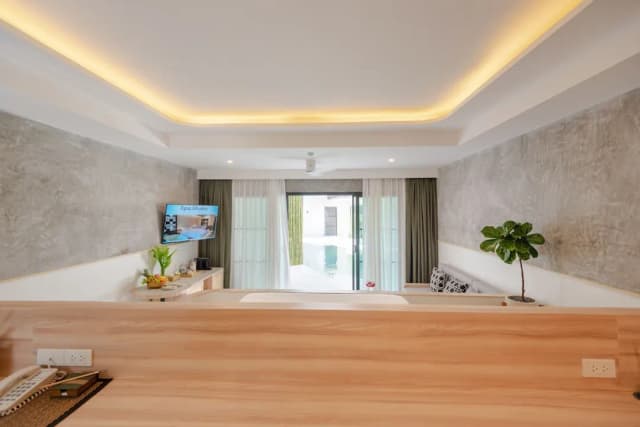 甲米阿娜娜亭閣 - SHA Extra Plus 認證-行政開放式套房, 1 張特大雙人床, 露台, 池畔-3