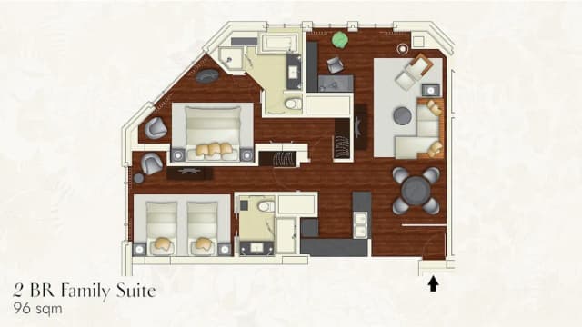 시암 켐핀스키 호텔 방콕-패밀리 스위트, 침실 2개-9