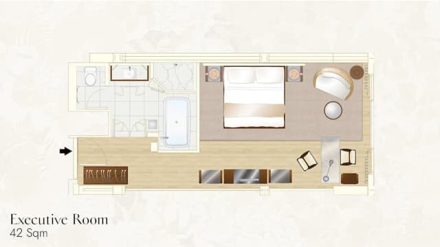 시암 켐핀스키 호텔 방콕-이그제큐티브룸, 킹사이즈침대 1개-8