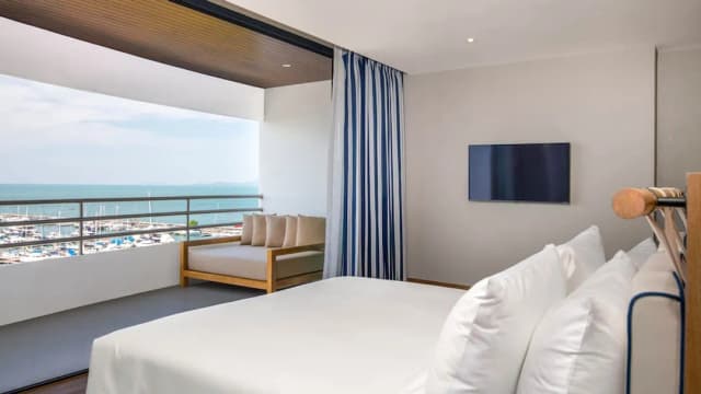 オーシャン マリーナ リゾート パタヤ ジョムティエン-スイート キングベッド 1 台 バルコニー マリーナビュー-1