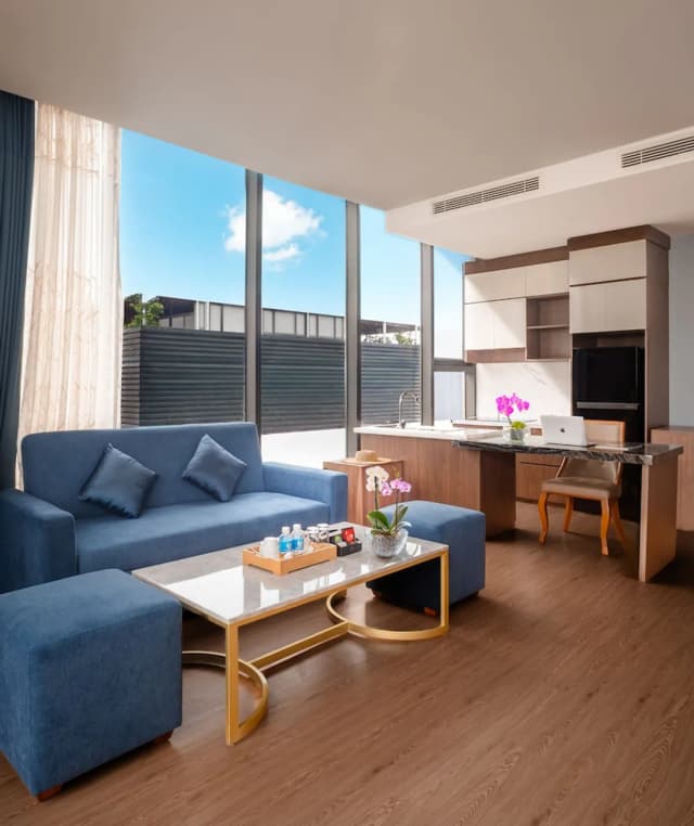 ヴェスナ ホテル ニャチャン-プレミアム ダブルルーム バルコニー パーシャル オーシャン ビュー-6